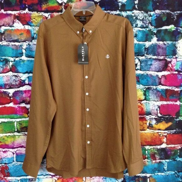 NWT Blakely Original Fit Long Sleeve Button Down Shirt Size Large - Picture 1 of 6